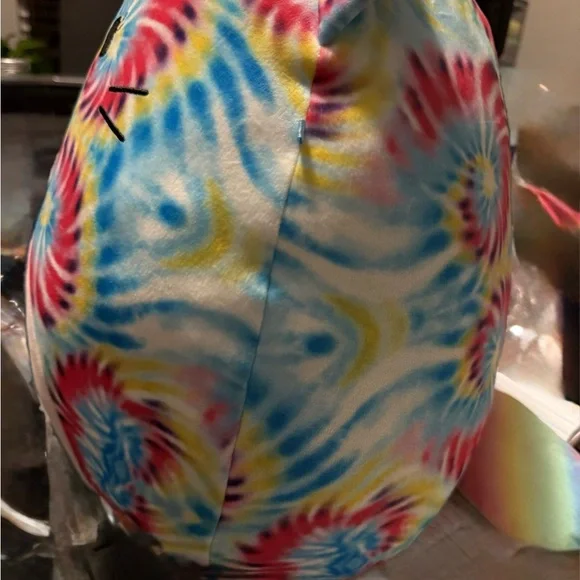 Squishmallows Tie Dye Cat Plush Large Kellytoy Rainbow Pastel Kawaii Pillow - Picture 4 of 9